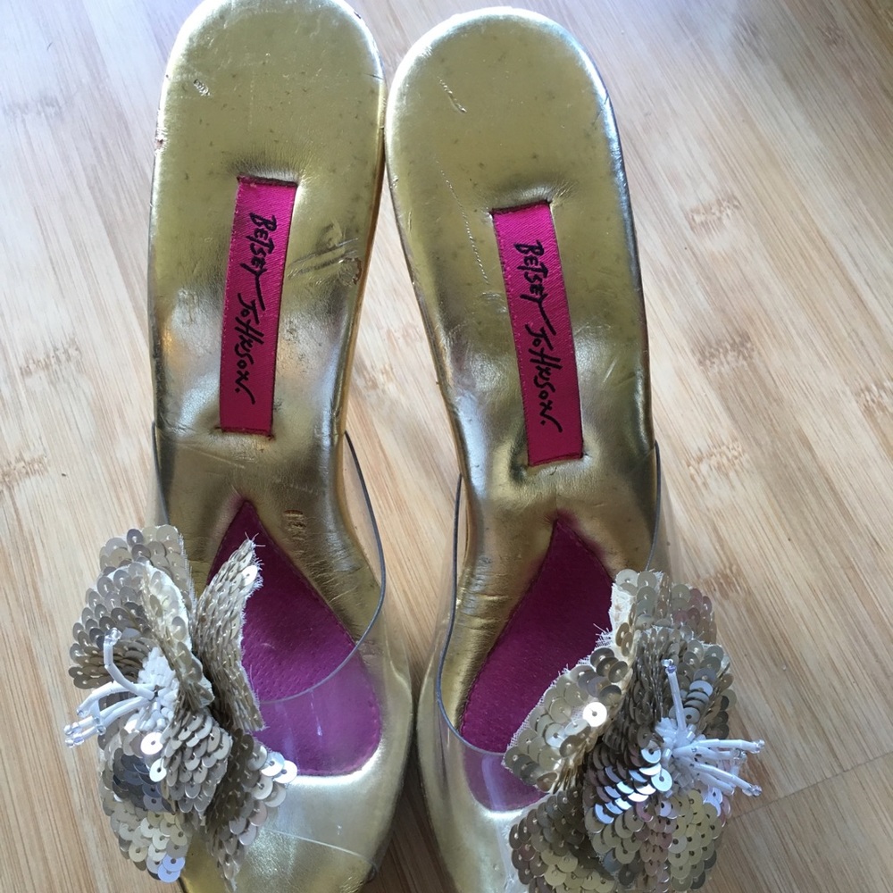 Gold Betsey Johnson Heels